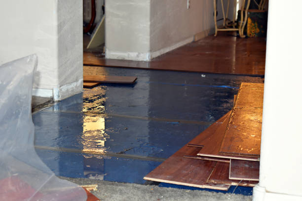 Professional Emergency Water Damage Restoration technician working in Rowley, MA